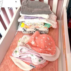 Receiving blankets and burp cloths